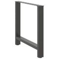 vidaXL Nohy k jedálenskému stolu, antracitové, 2 ks, 80 x (72-73) cm, oceľové