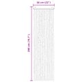 vidaXL Záves proti hmyzu z chenille Svetlo šedá a biela 56 x 200 cm