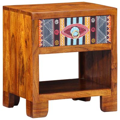 vidaXL Servírovacia skriňa Viacfarebný 40 x 35 x 45 cm akáciový masív