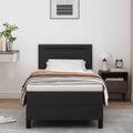 vidaXL Posteľ s pružinovým rámom Čierna 90 x 190 cm Umelá koža