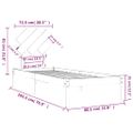 vidaXL Posteľný rám medový masívne drevo 75x190 cm malé jednolôžko