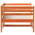 VidaXL Denná posteľ bez matraca Vosk Hnedá 100x200 cm Masív Borovica