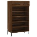 vidaXL Botník hnedý dub 60x35x105 cm kompozitné drevo