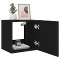 vidaXL TV nástenné skrinky s LED svetlami 2 ks čierne 40,5x35x40 cm