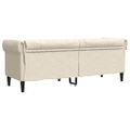 vidaXL Kreslo Chesterfield, 3-miestne, ľan
