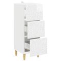 vidaXL Zásuvkový kabinet Biela s vysokým leskom 33 x 34,5 x 90 cm