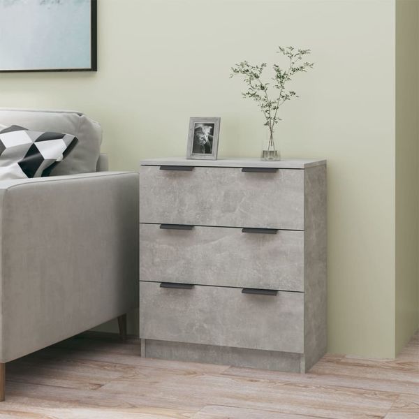 vidaXL Komoda betónová sivá 60x30x70 cm spracované drevo