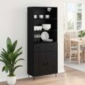 vidaXL Highboard 2 ks Čierny dub 69,5 x 34 x 180 cm
