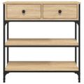 vidaXL Konzolový stolík dub sonoma 72,5x25x75 cm kompozitné drevo