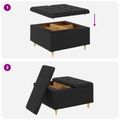 vidaXL Ottoman s Úložným Priestorom Čierny 80 x 80 x 45 cm Umelá koža