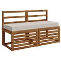 vidaXL Podložka na sedadlo SOEST 100% polyester Biela 120 x 40 x 10 cm