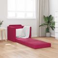 vidaXL Rozkladacia posteľ Víno červené 74 x 77 x 81 cm Zamat
