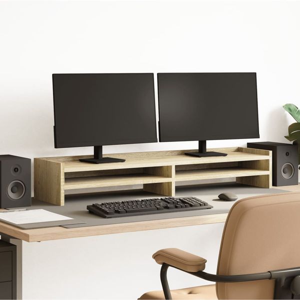 vidaXL Stojan na monitor dub sonoma 100x24x16 cm kompozitné drevo