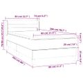 vidaXL Posteľný rám boxsping s matracom tmavomodrý 80x200 cm zamat