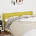 vidaXL Čelo postele so záhybmi zelený 203x23x78/88 cm látka