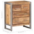 vidaXL Komoda 60x35x70 cm surové mangovníkové drevo
