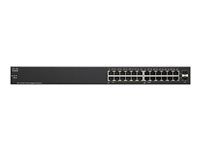 Cisco Small Business SG110-24 - Prepínač - neriadený - 22 x 10/100/1000 + 2 x kombinácia Gigabit SFP - možno montovať do rozvádzača - repasované