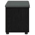 vidaXL Predsieňová lavica s vankúšom Čierny Dub 60 x 38 x 46 cm