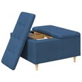 vidaXL Ottoman s Úložným Priestorom Modrá 80 x 80 x 45 cm látka