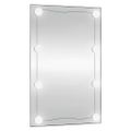 vidaXL Nástenné zrkadlo s LED svetlami 50x80 cm sklo obdĺžnik