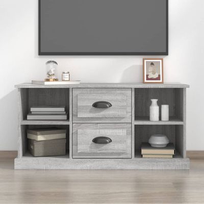 vidaXL TV skrinka sivý dub sonoma 99,5x35,5x48 cm kompozitné drevo