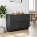 vidaXL Servírovacia skriňa Čierna 89 x 34,5 x 60 cm Kompozitné drevo