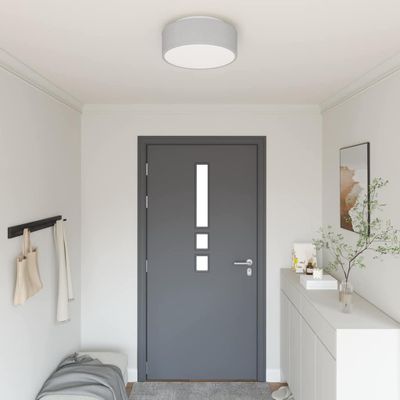 vidaXL Stropná lampa so bodmi Sivá 38 x 38 x 13,5 cm látka