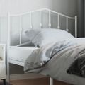 vidaXL Kovové náhradné čelo postele biele 107 cm