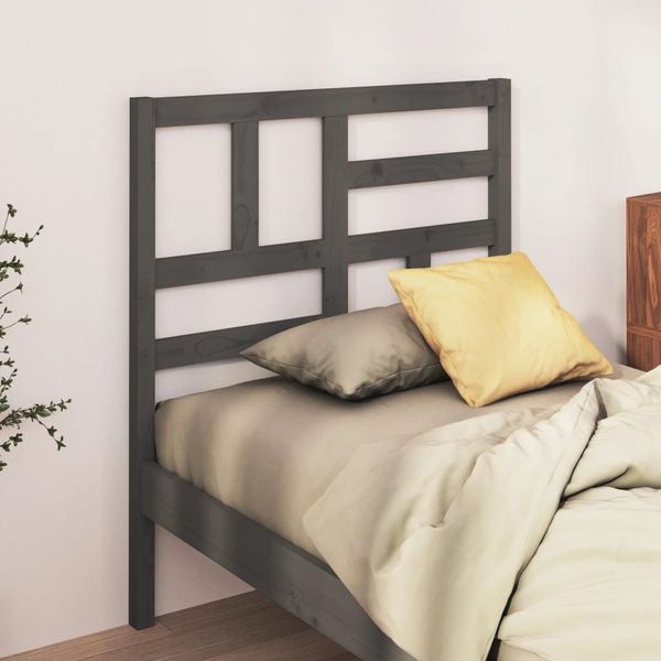 vidaXL Čelo postele sivé 96x4x104 cm masívna borovica