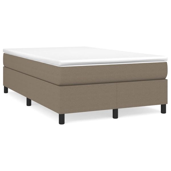 vidaXL Boxspring posteľ s matracom sivohnedá 120x190 cm látka