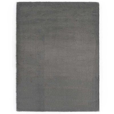 vidaXL Koberec 140x200 cm tmavosivý umelá králičia kožušina
