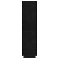 vidaXL Knižnica/deliaca stena čierna 80x35x135 cm borovicové drevo