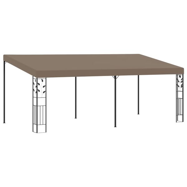 vidaXL Nástenný altánok 6x3x2,5 m, sivohnedý