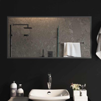 vidaXL Zrkadlo do kúpeľne s LED Priehľadná 100 x 50 cm tvrdené sklo