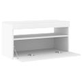 vidaXL TV skrinka s LED svetlami biela 75x35x40 cm