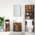 vidaXL Kúpeľňová skrinka dymový dub 60x33x61 cm spracované drevo