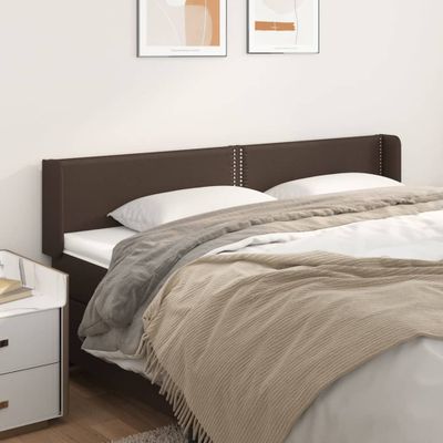 vidaXL Čelo postele so záhybmi hnedé 183x16x78/88 cm umelá koža