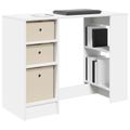 vidaXL Stôl Biela 100 x 40 x 75 cm Kompozitné drevo