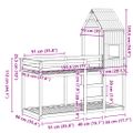 vidaXL Poschodová posteľ bez matraca 90x190 cm masívna borovica