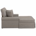 vidaXL Pufa s sukňou 3 ks Sivohnedá látka 91 x 157 x 91 cm
