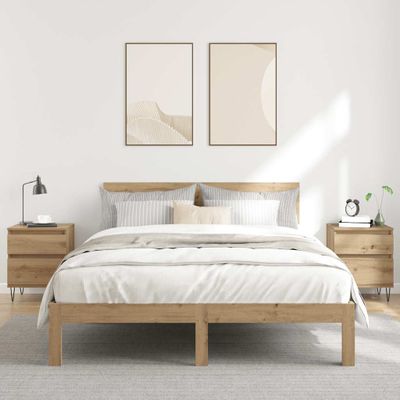 vidaXL Nočné stolíky 2 ks dub artisan 40x35x50 cm kompozitné drevo