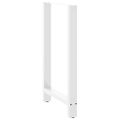 vidaXL Nohy barového stola, biele, 2 ks, 60 x (100-101) cm, oceľové