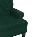 vidaXL Lavička s operadlom tmavozelená 119,5x64,5x75 cm zamat
