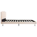 vidaXL Posteľ s matracom s pamäťovou penou béžová 120x200 cm látková