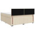 vidaXL Posteľ boxspring s matracom Krémová 140 x 190 cm Látka