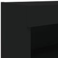 vidaXL 8-dielne TV nástenné skrinky s LED čierne kompozitné drevo