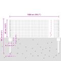 vidaXL Zvarené pletivo s podperami 10 x 0,4 m PVC potiahnutá oceľ