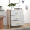 vidaXL Komoda biela 62x38x70 cm spracované drevo
