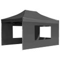 vidaXL Profesionálny skladací stan+steny, hliník 4,5x3 m, antracit