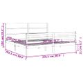 vidaXL Posteľný rám s čelom medovo-hnedý 200x200 cm masívne drevo